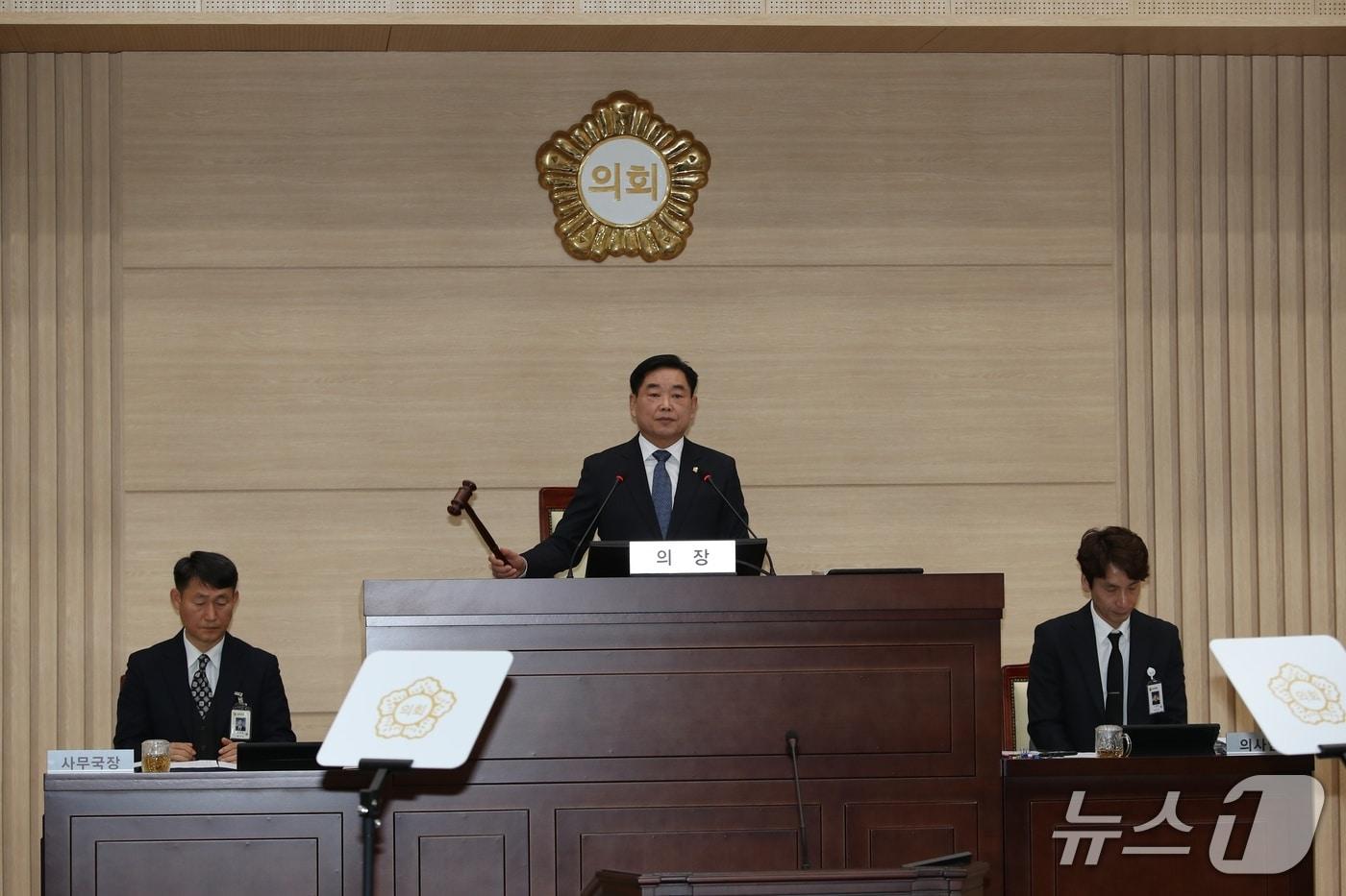 본문 이미지 - 19일 전북 익산시의회 '제277회 임시회 제1차 본회의'가 진행되고 있다.(익산시의회 제공. 재판매 및 DB 금지)