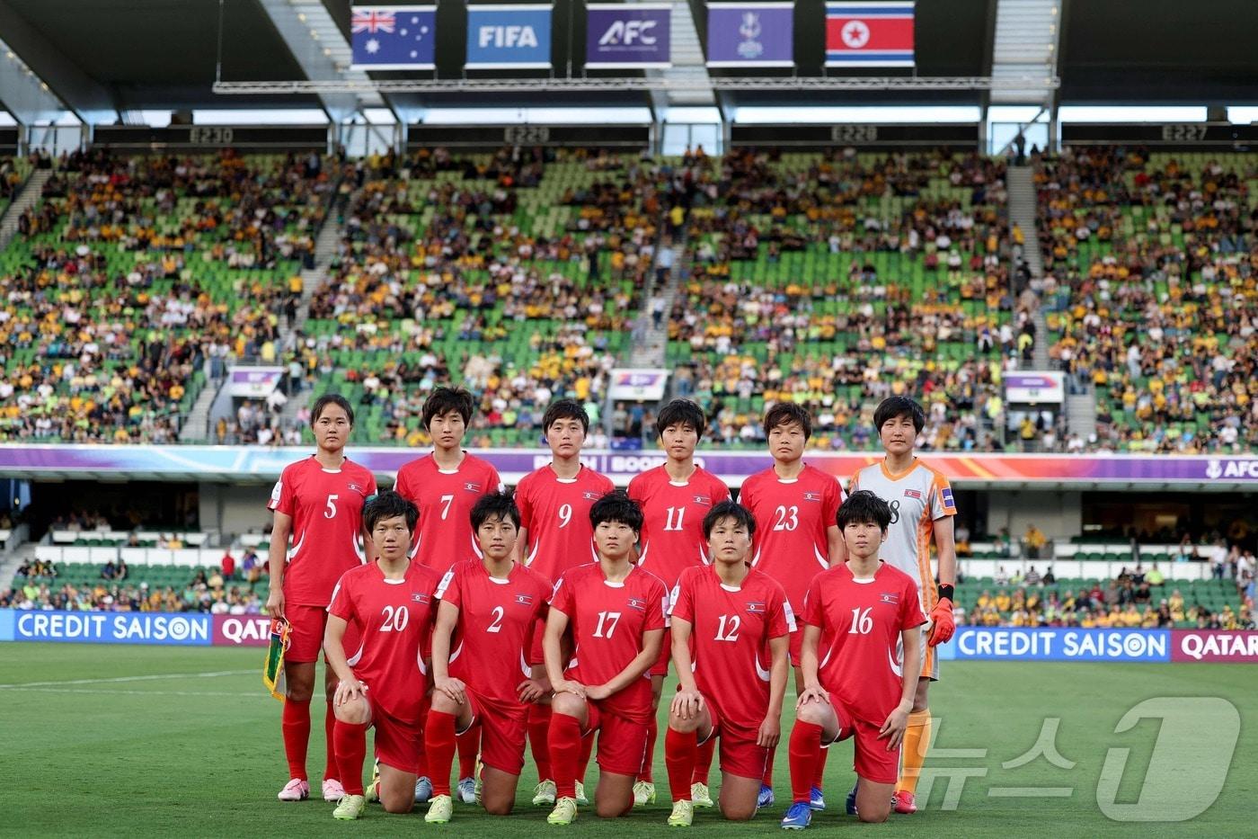 본문 이미지 - 북한 여자 축구대표팀. ⓒ AFP=뉴스1