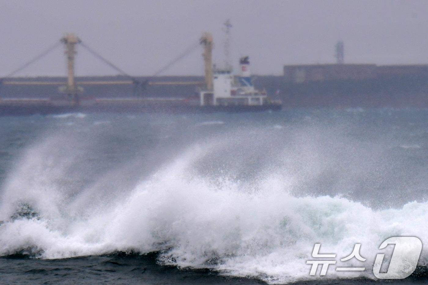 본문 이미지 - 2일 경북 포항시 북구 흥해읍 죽천리 해안가로 파도가 밀려들고 있다. 2026.3.2 ⓒ 뉴스1 최창호 기자