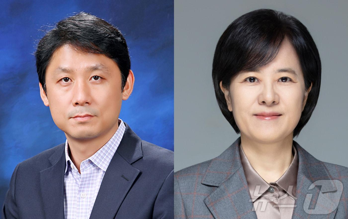 본문 이미지 - 이재명 대통령이 지난 2일 중앙선거관리위원회 위원 후보자에 윤광일 숙명여대 정치외교학과 교수(왼쪽)와 전현정 변호사를 지명했다. (청와대 제공. 재판매 및 DB 금지) 2026.3.2 ⓒ 뉴스1 이재명 기자