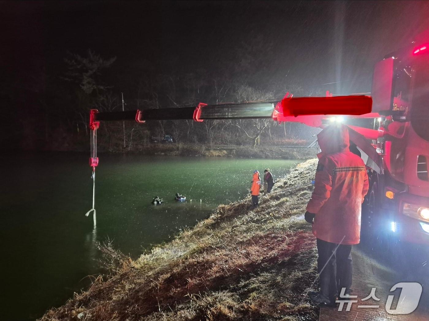 본문 이미지 -  공주 반포면 차량 사고 현장.  / 뉴스1