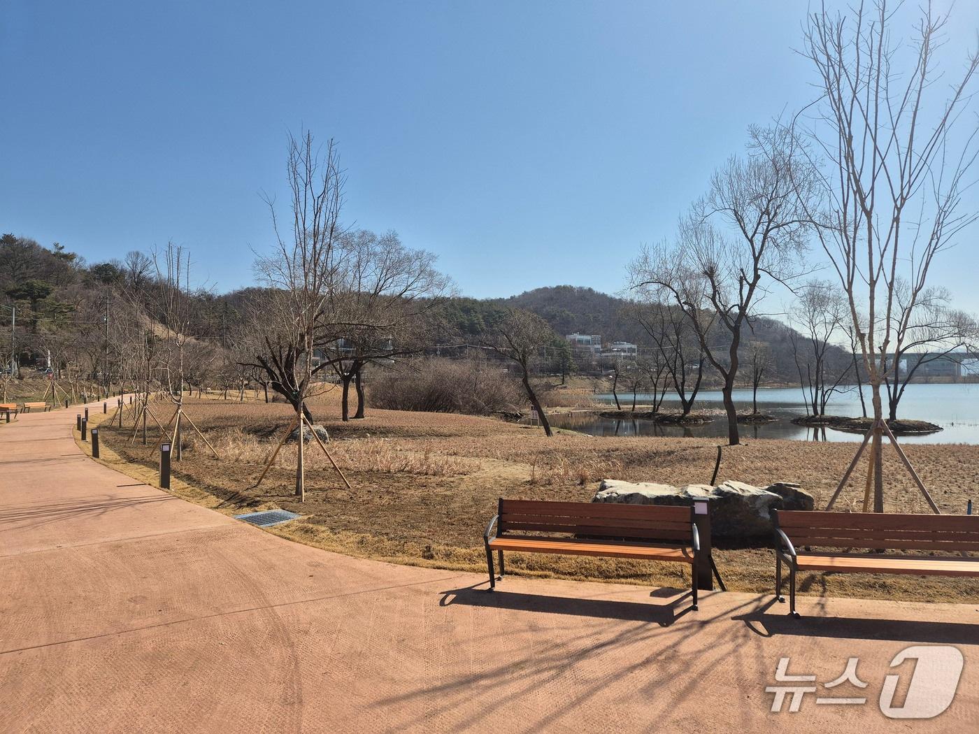 본문 이미지 - 성남시 대왕저수지 수변공원 산책로.(성남시 제공. 재판매 및 DB금지)/뉴스1