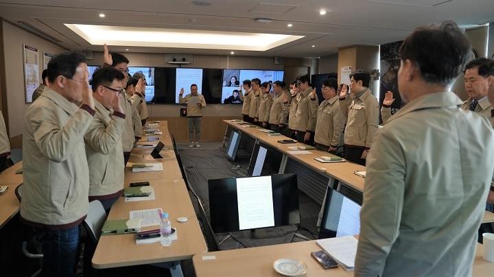 본문 이미지 - SR 에너지비상저감조치 결의대회 모습.(SR 제공)뉴스1ⓒ news1