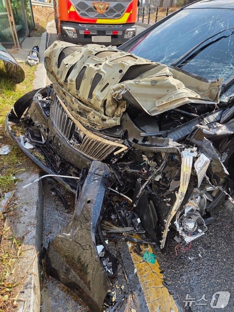 본문 이미지 -  당진 시곡동 교통사고 현장. / 뉴스1