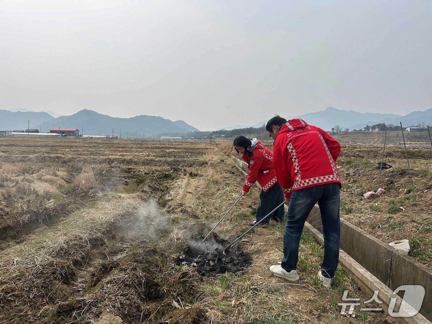 본문 이미지 - 산림청 관계자가 ‘대형산불_특별대책기간’ 현장 중심의 산불예방 활동을 하고 있다.(산림청 제공.재판매 및 DB금지)/뉴스1