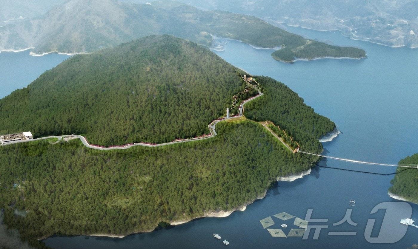 본문 이미지 - 충주 심항산 물위의 정원·출렁다리 조성사업 조감도.(충주시 제공. 재판매 및 DB금지)