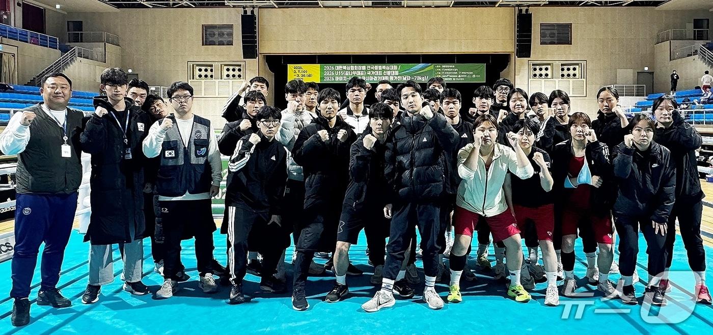 본문 이미지 - 우석대학교 복싱팀.(우석대 제공. 재판매 및 DB금지)