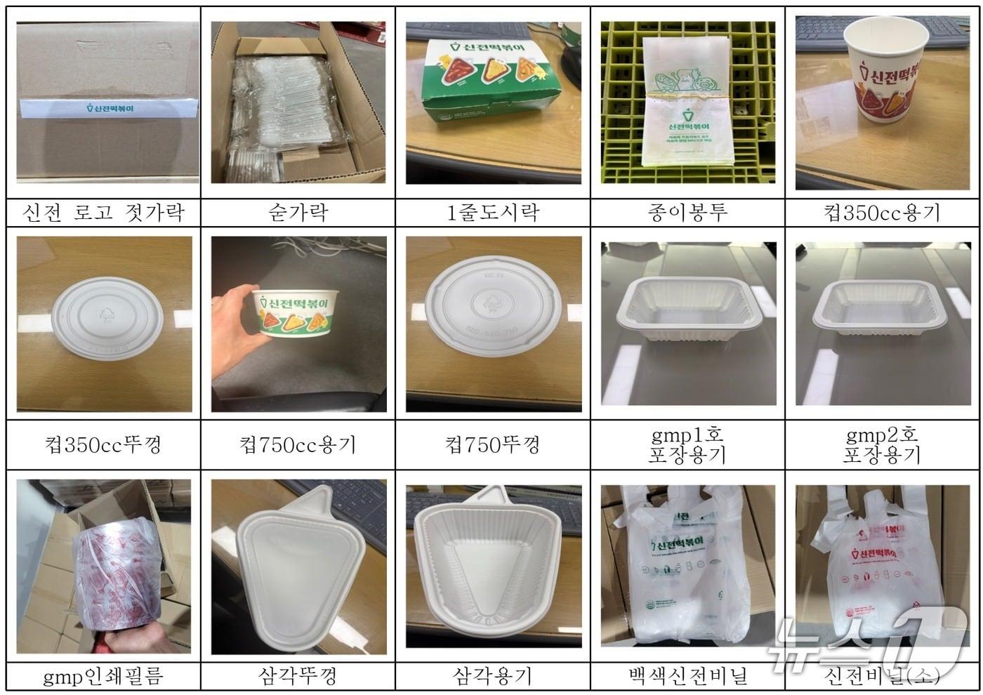 본문 이미지 - 신전떡볶이의 운영사 신전푸드시스가 가맹점주에게 구매를 강제한 품목 15종 (공정거래위원회 제공)