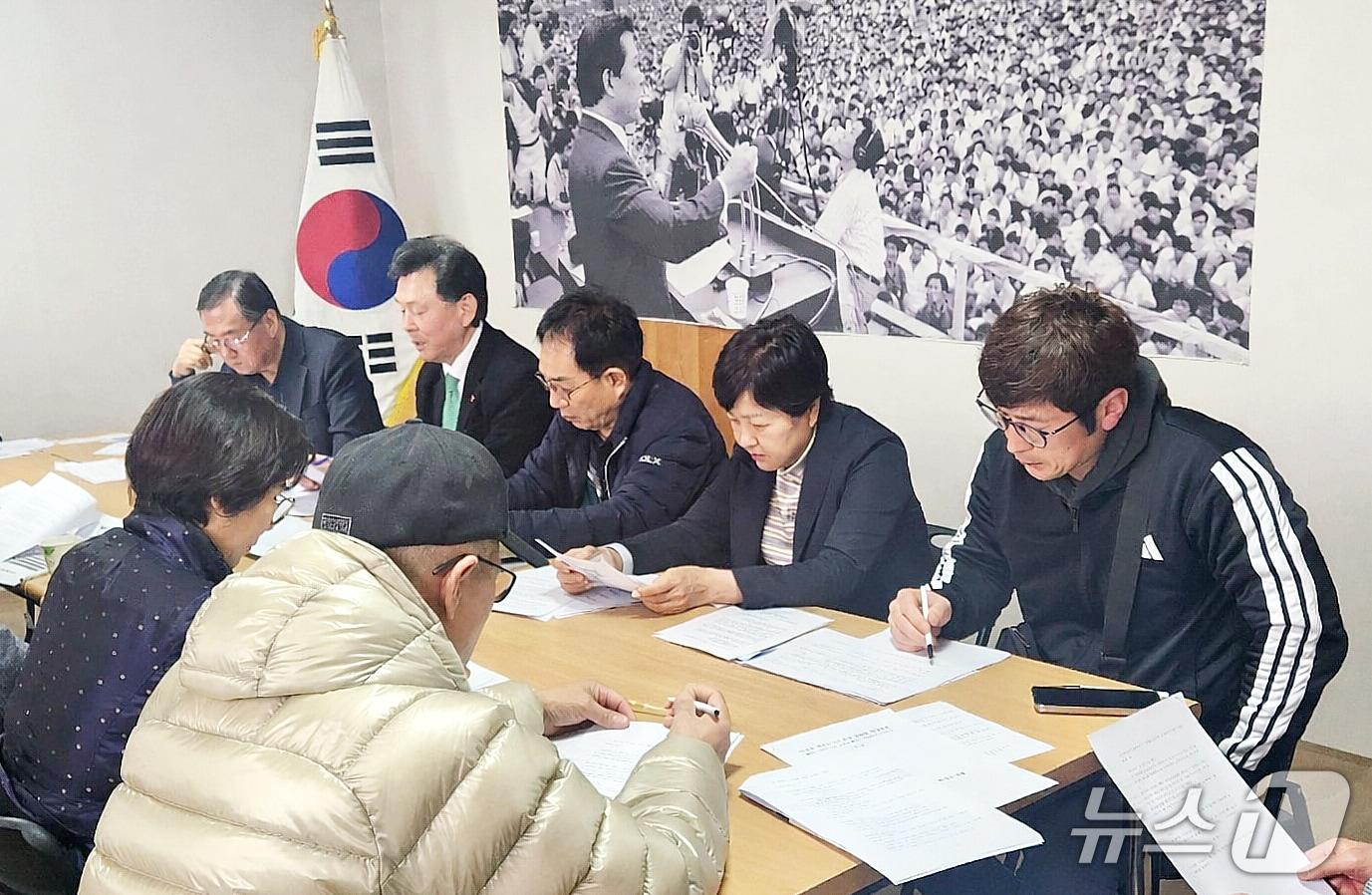 본문 이미지 - 22일 열린 소나무당 제주도당 운영위원회.(소나무당 제주도당 제공, 재판매 및 DB 금지)