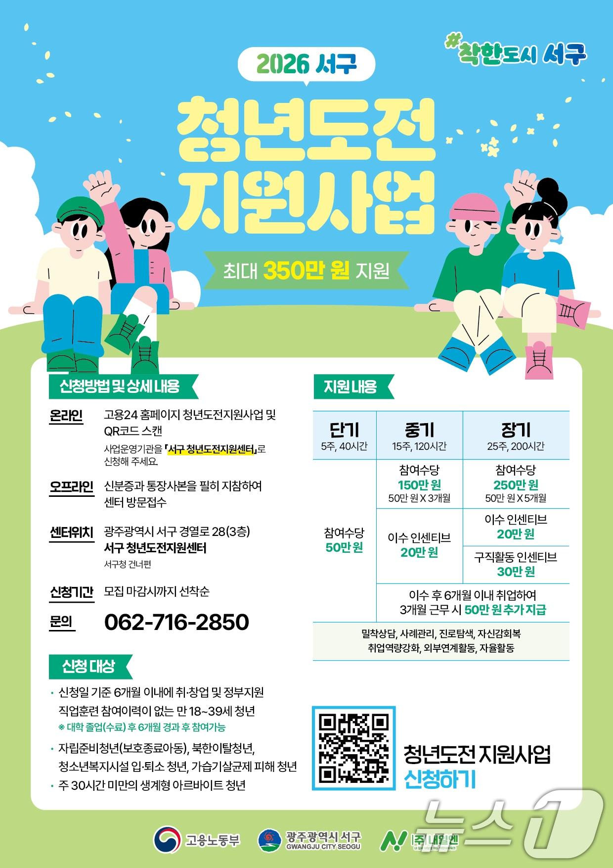 본문 이미지 - 광주 서구 청년도전 지원사업 포스터. (광주 서구 제공. 재판매 및 DB금지) 2026.3.23 ⓒ 뉴스1 