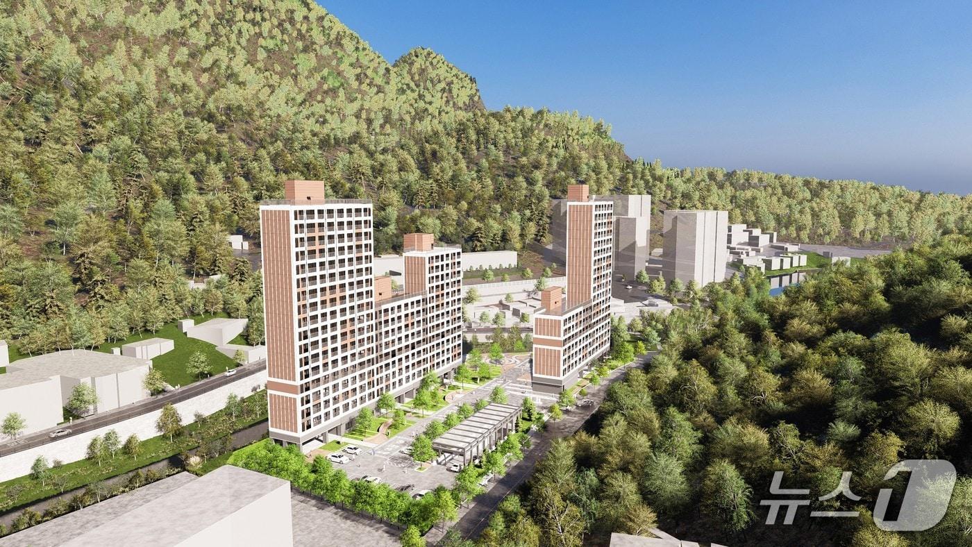 본문 이미지 - 강원 삼척시 도계읍에 지어지는 강원형 공공임대주택 위드모아 조감도.(삼척시 제공, 재판매 및 DB 금지) 2026.3.24/뉴스1