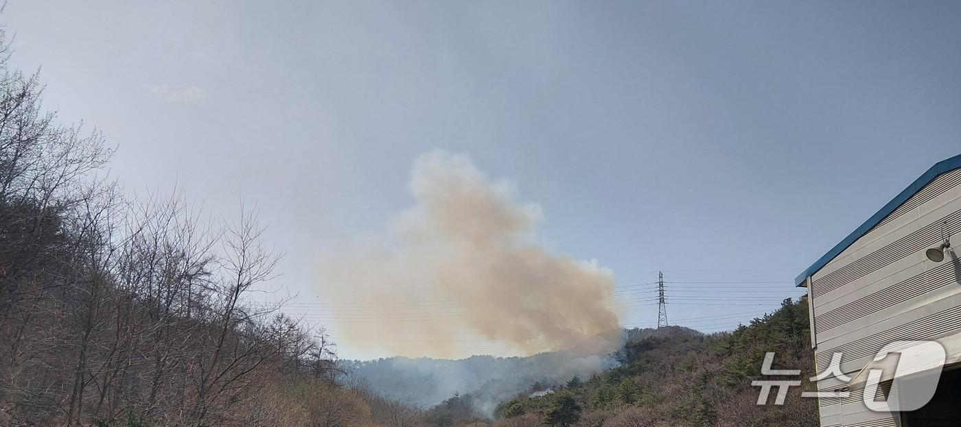 본문 이미지 - 천안 입장면 산불.(산림청 제공. 재판매 및 DB금지)