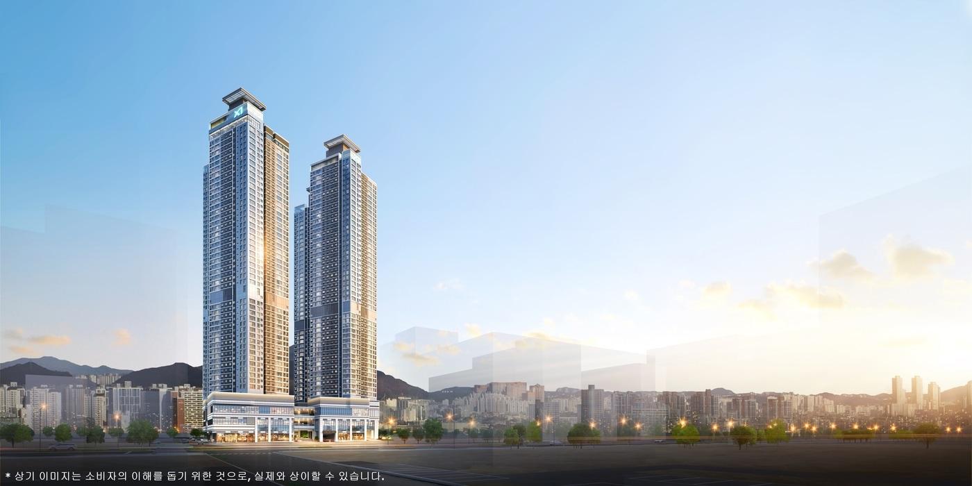 본문 이미지 - 성산구 '창원자이 더 스카이' 투시도 (GS건설 제공)