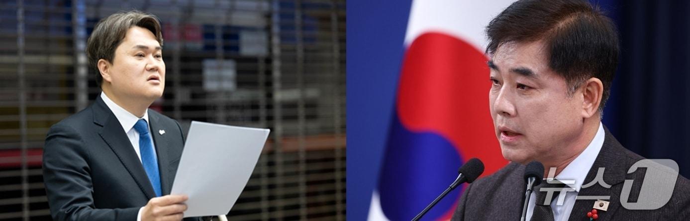 본문 이미지 - 더불어민주당 성남시장 경선에 나선 김지호 예비후보(왼쪽)와 김병욱 예비후보. (뉴스1  DB)