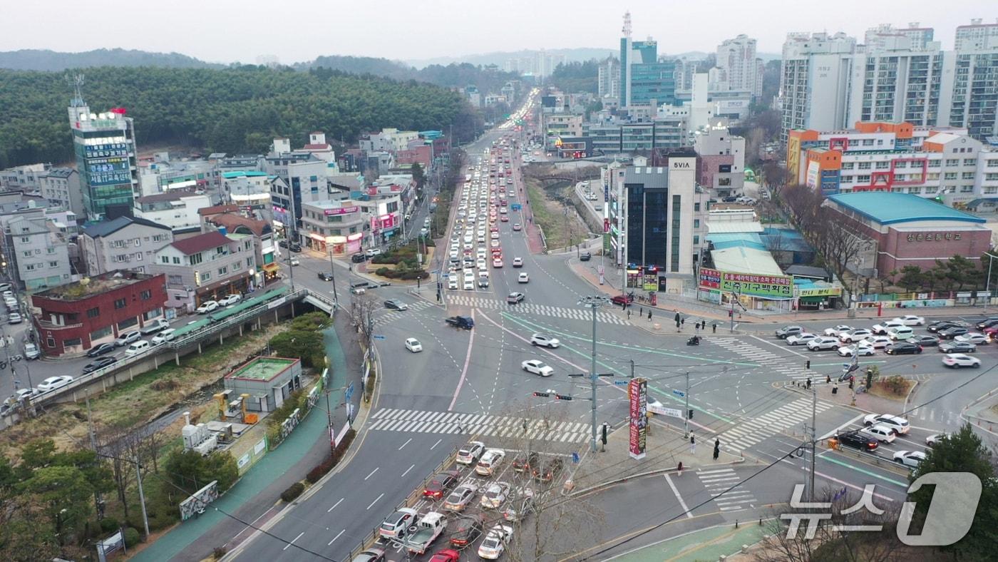 본문 이미지 - 진주시 개양오거리 전경(진주시 제공. 재판매 및 DB금지).
