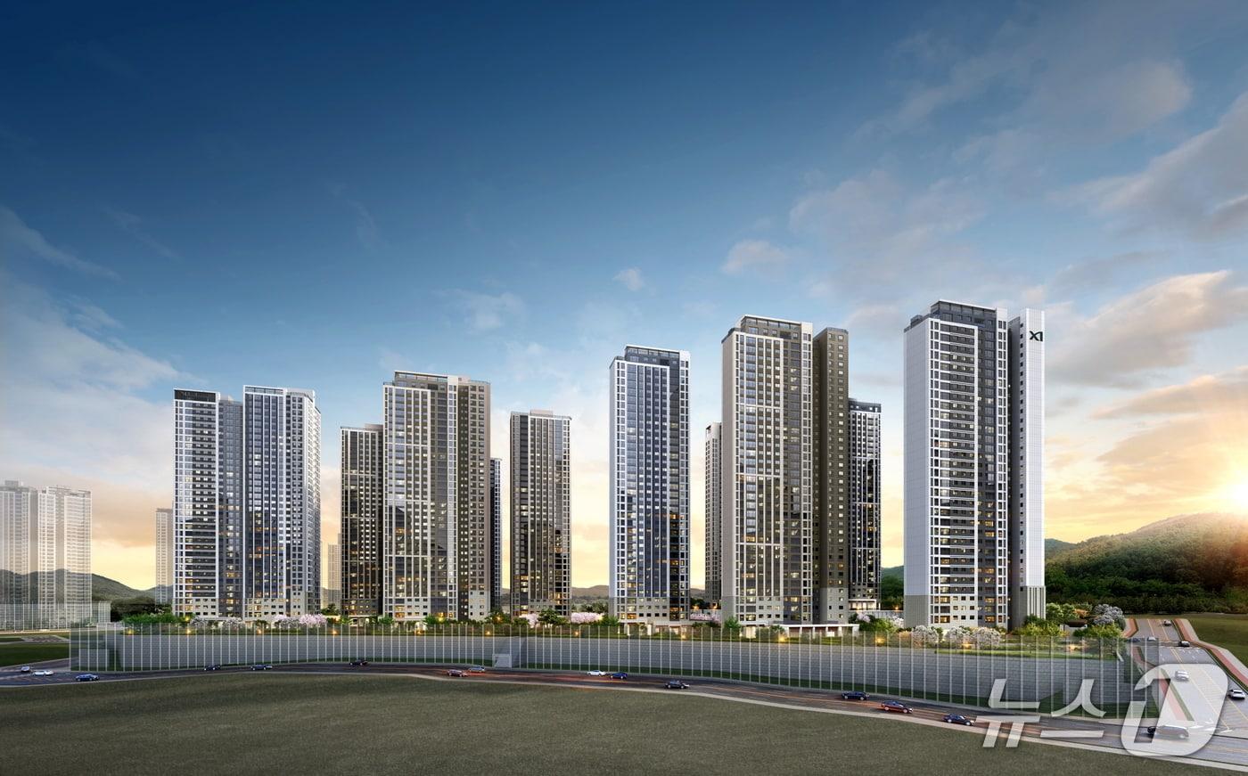 본문 이미지 - 아산탕정자이 투시도.(GS건설 제공. 재판매 및 DB금지)