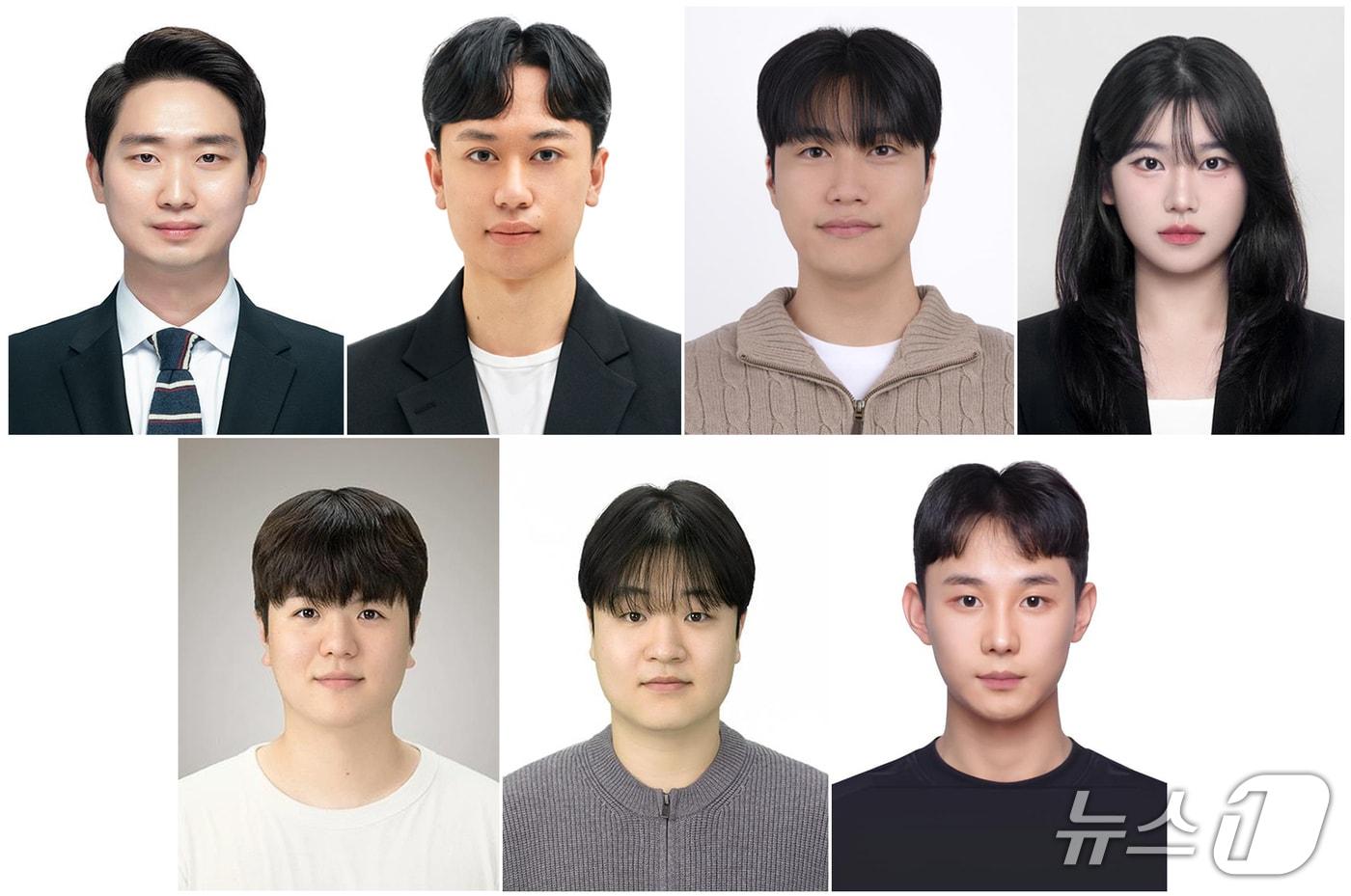 본문 이미지 - (윗줄 왼쪽부터) 이영우 반도체시스템공학과 교수, 윤성광·최병민·박주현 통합과정 학생, (아랫줄 왼쪽부터) 이성진·김동현·김건우 석사과정 학생.(인하대 제공. 재배포 및 DB금지)2026.3.27/뉴스1