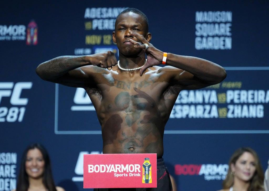 본문 이미지 - 이스라엘 아데산야.(UFC 제공)