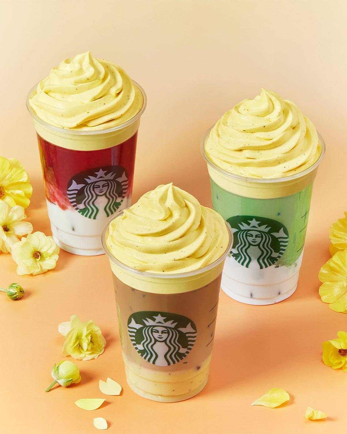 본문 이미지 - 슈크림 라떼 3종 제품 이미지.(스타벅스 제공)