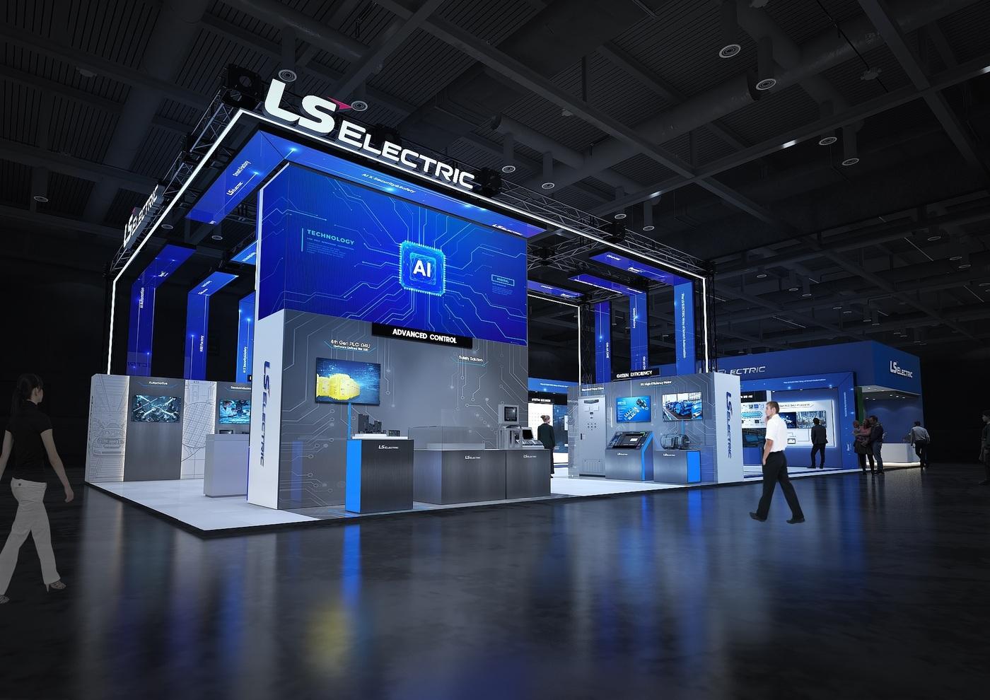 본문 이미지 - LS일렉트릭은 오는 4일부터 6일까지 서울 코엑스에서 열리는 아시아 최대 스마트팩토리·자동화 산업 전시회 ‘AW 2026’에 참가한다고 밝혔다. 사진은 LS일렉트릭 AW 2026 전시장 조감도.