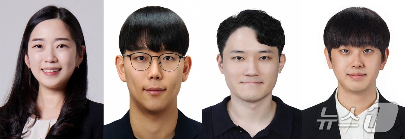 본문 이미지 - 포스텍 기계공학과 이안나 교수 연구팀이 스마트 폰 등 유연 전자소자의 구조적 한계를 설계 혁신만으로 극복하는 데 성공했다. 왼쪽부터 이 교수, 이정락 박사, 통합과정 곽현수·김준식 씨. (포스텍  제공, 재판매 및 DB금지) 2026.3.3/뉴스1