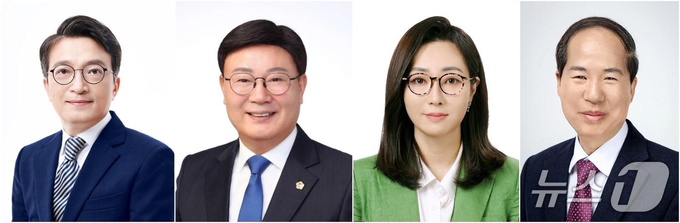 본문 이미지 - 전북 군산·김제·부안갑 국회의원 재선 출마예상자. 좌측부터 더불어민주당 김의겸·문승우·전수미, 국민의힘 오지성./뉴스1