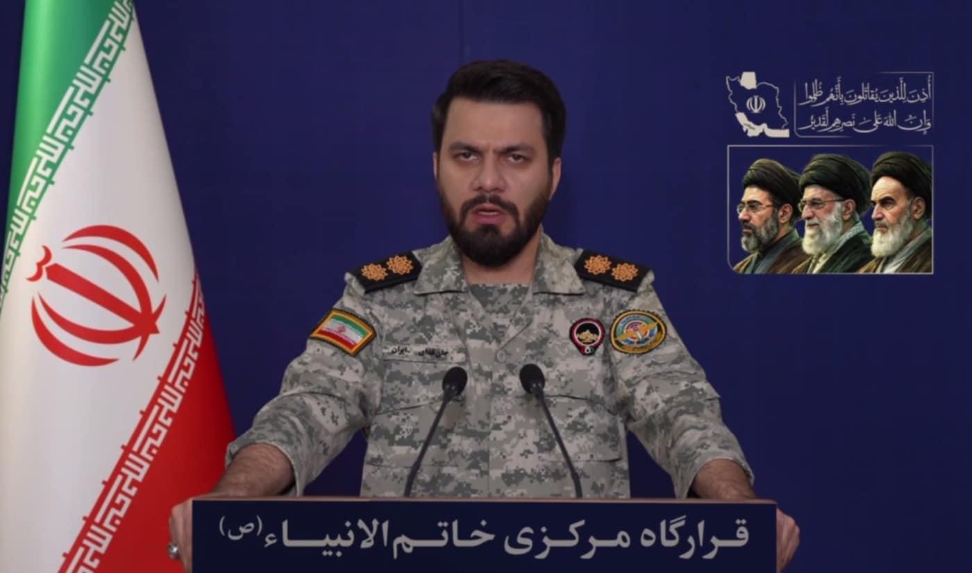 본문 이미지 - 이란 이슬람혁명수비대(IRGC) 통합지휘본부 하탐 알 안비야의 에브라힘 졸파카리 대변인 (세파뉴스 텔레그램)