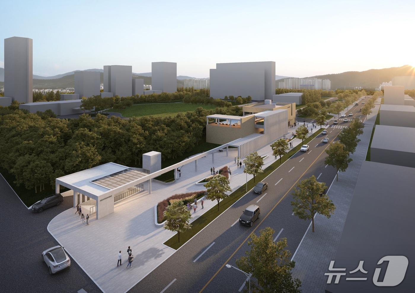 본문 이미지 - ‘유성온천 문화체험관’ 조감도.(유성구 제공. 재판매 및 DB금지)/뉴스1