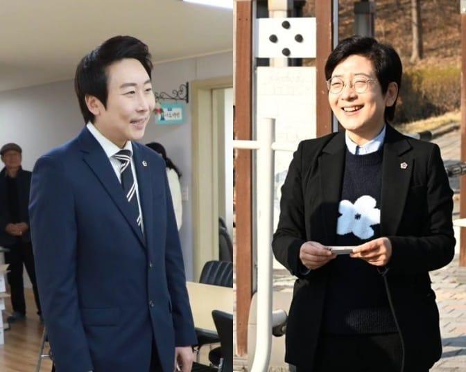 본문 이미지 - 임채성 세종시의장(왼쪽)과 이순열 전 의장. (의원 페이스북 캡처)