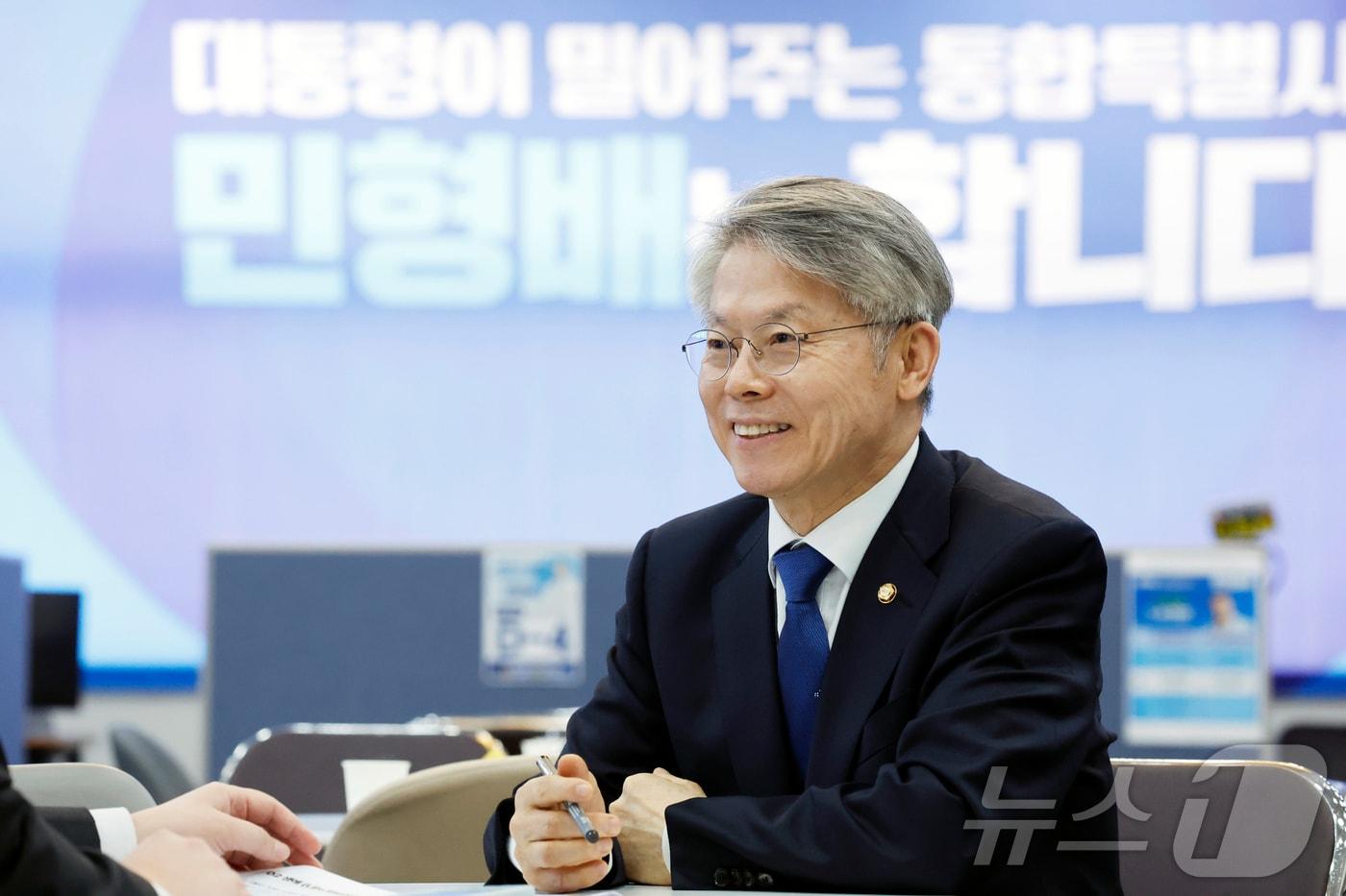 본문 이미지 - 민형배 민주당 전남광주통합특별시장 경선후보 2026.3.30 ⓒ 뉴스1 김태성 기자