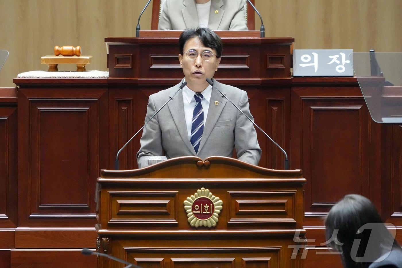 본문 이미지 - 발언하는 박필순 광주시의원.(광주시의회 제공. 재배포 및 DB 금지)