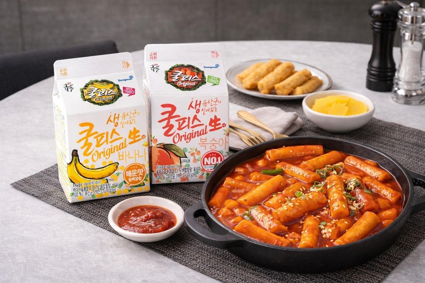 본문 이미지 - 쿨피스와 매운 음식 연출 이미지.(동원 F&B 제공)