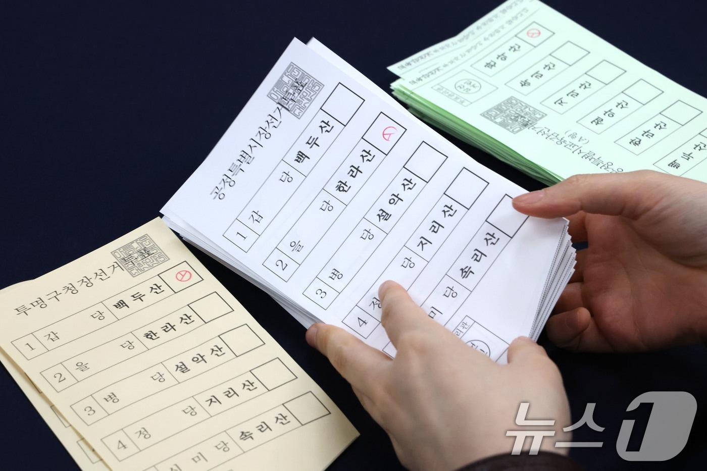 본문 이미지 - 제9회 전국동시지방선거를 대비한 모의개표 실습(사진은 기사 내용과 무관함) / 뉴스1 ⓒ News1