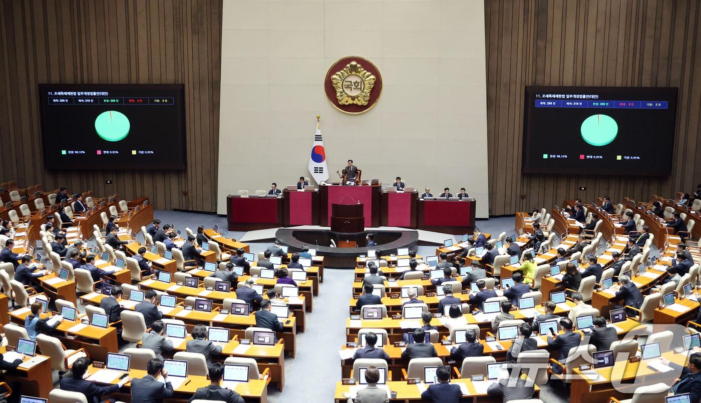 본문 이미지 - 31일 서울 여의도 국회에서 열린 제433회국회(임시회) 제3차 본회의. 2026.3.31 ⓒ 뉴스1 이승배 기자