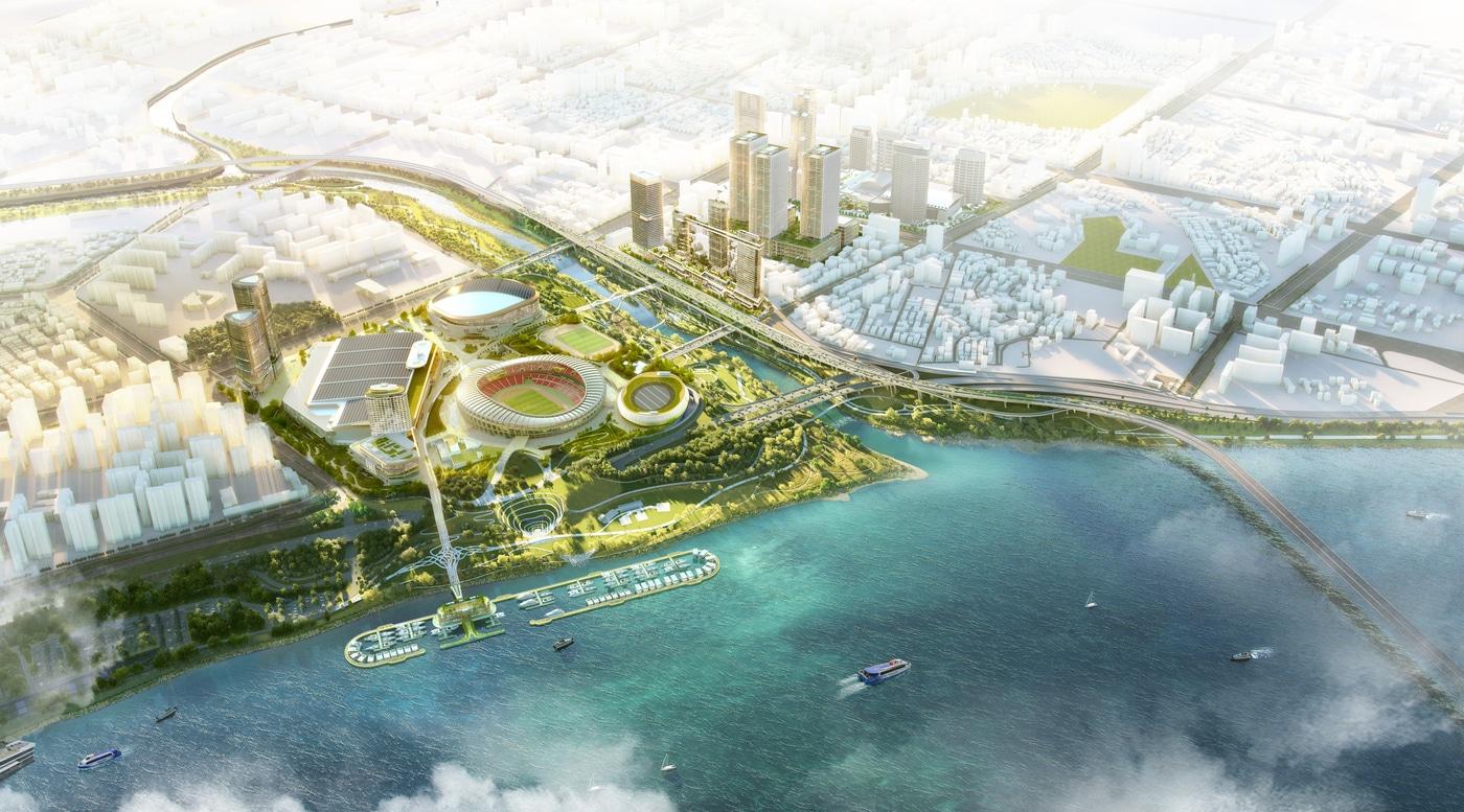 본문 이미지 - 탄천동로 수변공간 조감도