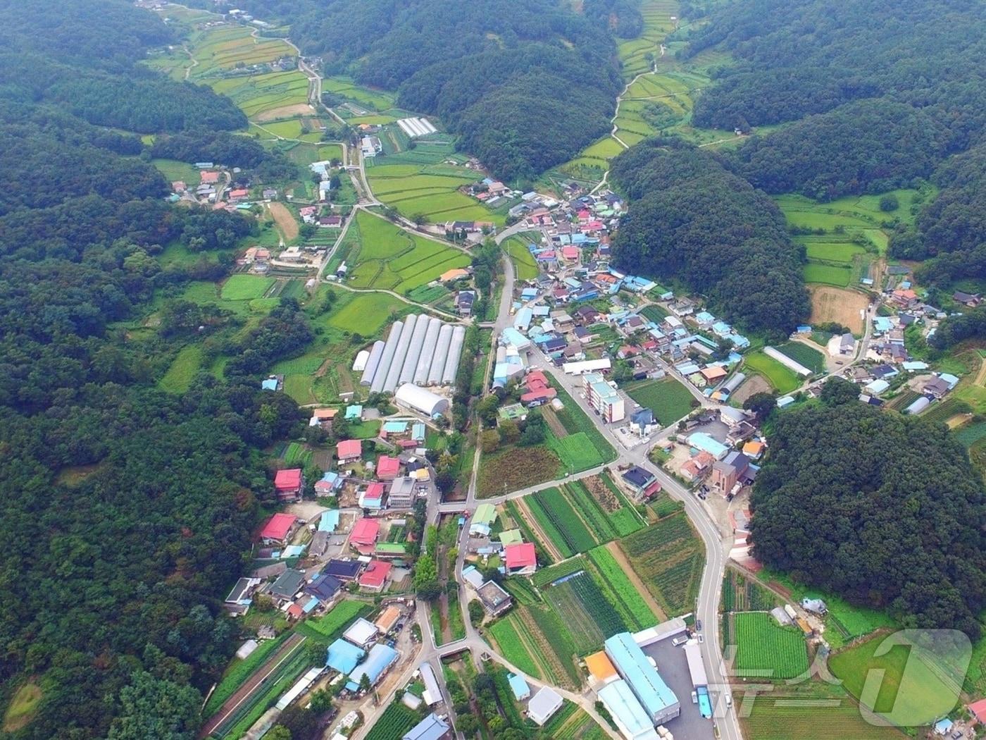 본문 이미지 - 충북 진천 온수골지구 재해예방사업 대상지.(진천군 제공. 재판매 및 DB금지)