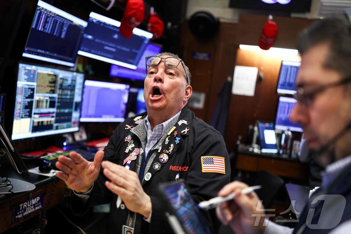 본문 이미지 - 미증시 트레이더. ⓒ AFP=뉴스1