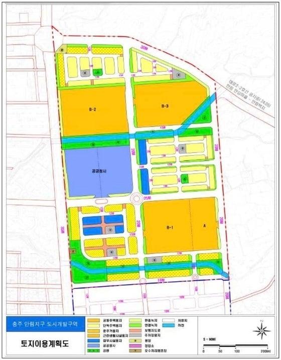 본문 이미지 - 충주 안림지구 토지이용계획도.(충주시 제공. 재판매 및 DB금지)