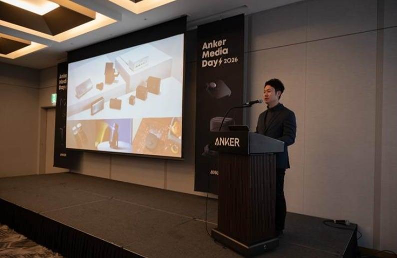 본문 이미지 - 앤커 코리아 회장 겸 앤커 재팬 CEO 엔도 아유무가 4일 서울 강남구 인터컨티넨탈 파르나스 호텔에서 '앤커 미디어 데이 2026'에서 발언을 하고 있다.