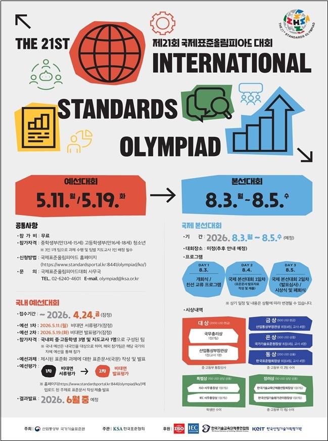 본문 이미지 - 제21회 국제표준올림피아드 모집 포스터 (산업통상부 제공. 재판매 및 DB금지) 2026.3.4 /뉴스1