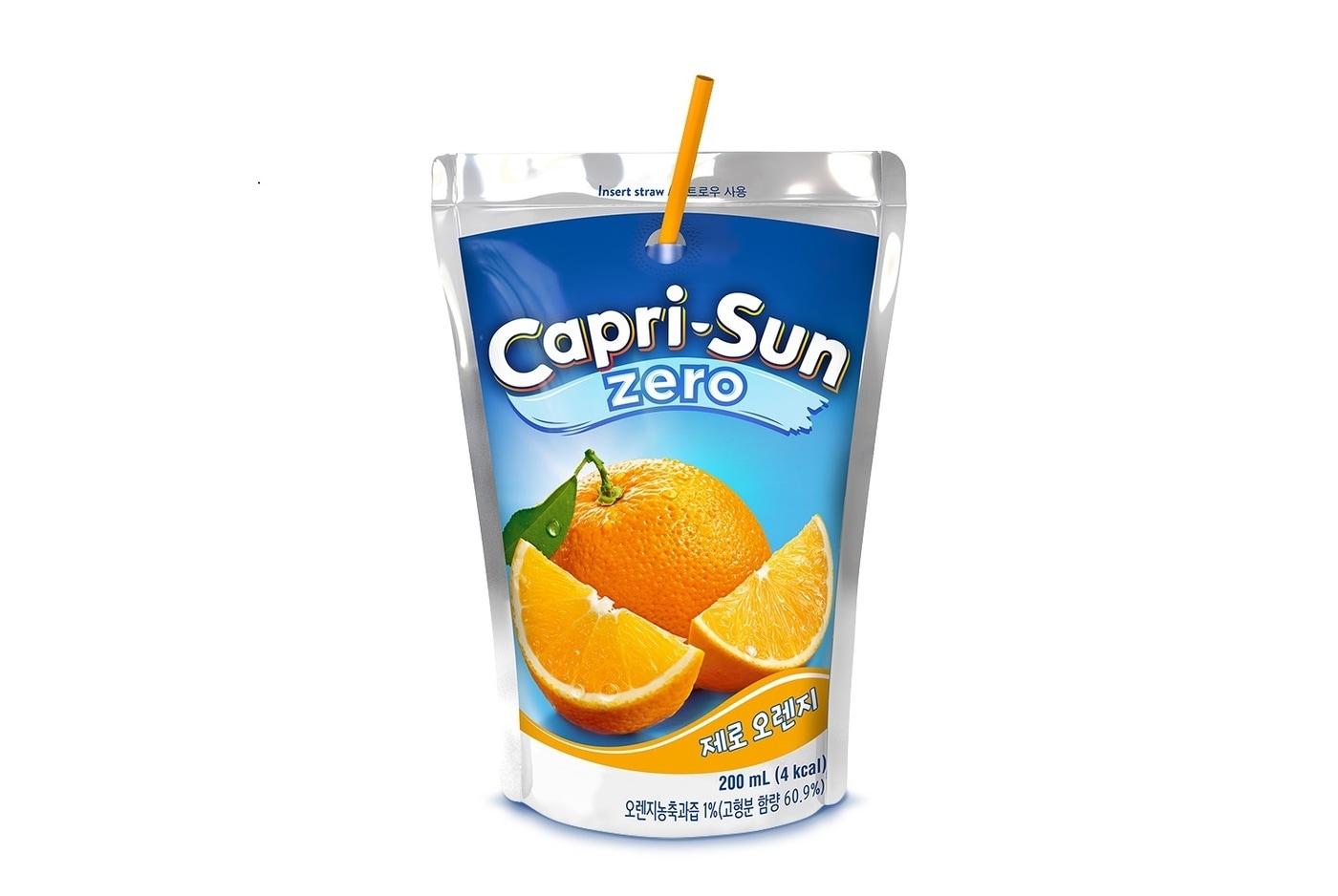본문 이미지 - 농심 카프리썬 제로 오렌지 제품 이미지.(농심 제공)