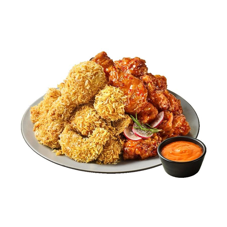 본문 이미지 - '콰삭킹X스윗칠리킹 반반' 메뉴 이미지. (다이닝브랜즈 제공)