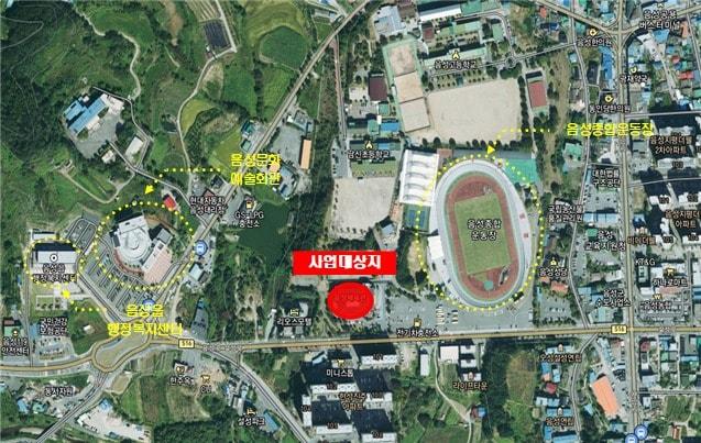 본문 이미지 - 음성군 시니어친화형 국민체육센터 위치도.(음성군 제공. 재판매 및 DB금지) 