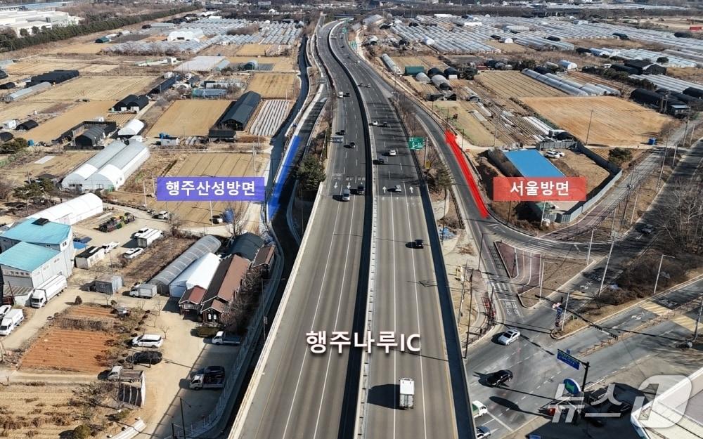 본문 이미지 - 오는 6일 오후 전면 개통되는 고양시 제2자유로 행주나루IC. (고양시 제공, 재판매 및 DB금지)