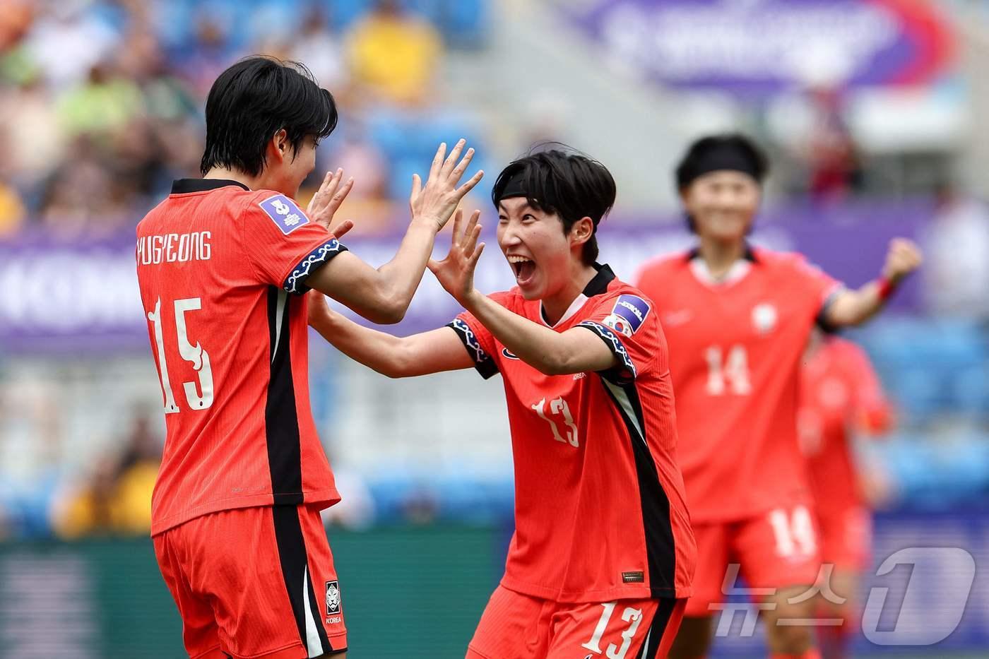본문 이미지 - 한국 여자축구 대표팀 ⓒ AFP=뉴스1