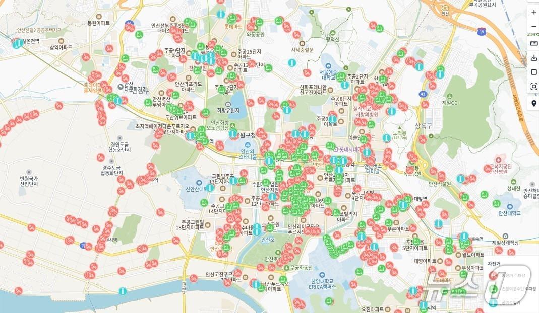본문 이미지 - 생활정보지도.(안산시 제공)