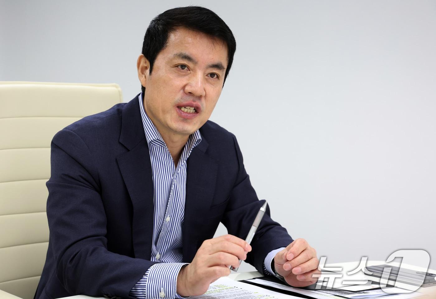 본문 이미지 - 김인태 국가안보전략연구원 수석연구위원이 5일 서울 강남구 국가안보전략연구원에서 뉴스1과 인터뷰를 하고 있다. ⓒ 뉴스1 김명섭 기자