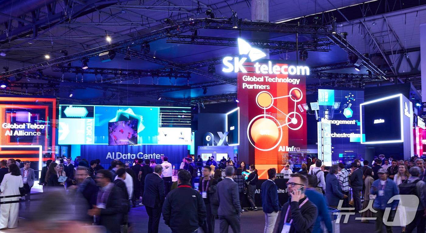 본문 이미지 - MWC26 SK텔레콤 부스 이미지 (SK텔레콤 제공)