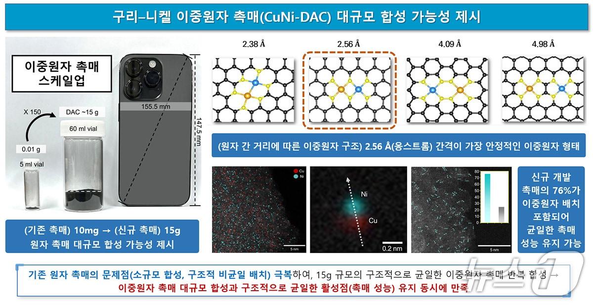 본문 이미지 - 이중원자 촉매 개념 설명(화학연 제공) /뉴스1
