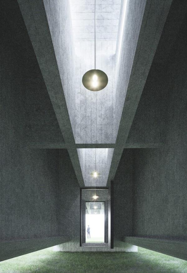 본문 이미지 - 콘크리트 파빌리온 국제공모전의 한미글로벌 건설전략연구소 전채은 프로 수상작(One Foot Pavilion)의 투시도(한미글로벌 제공) 뉴스1 ⓒ News1